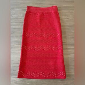 BCBG MaxAzria Red Knit Mini Skirt size XS